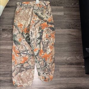 Men's Camouflage Cargo Pants - Orange and Green